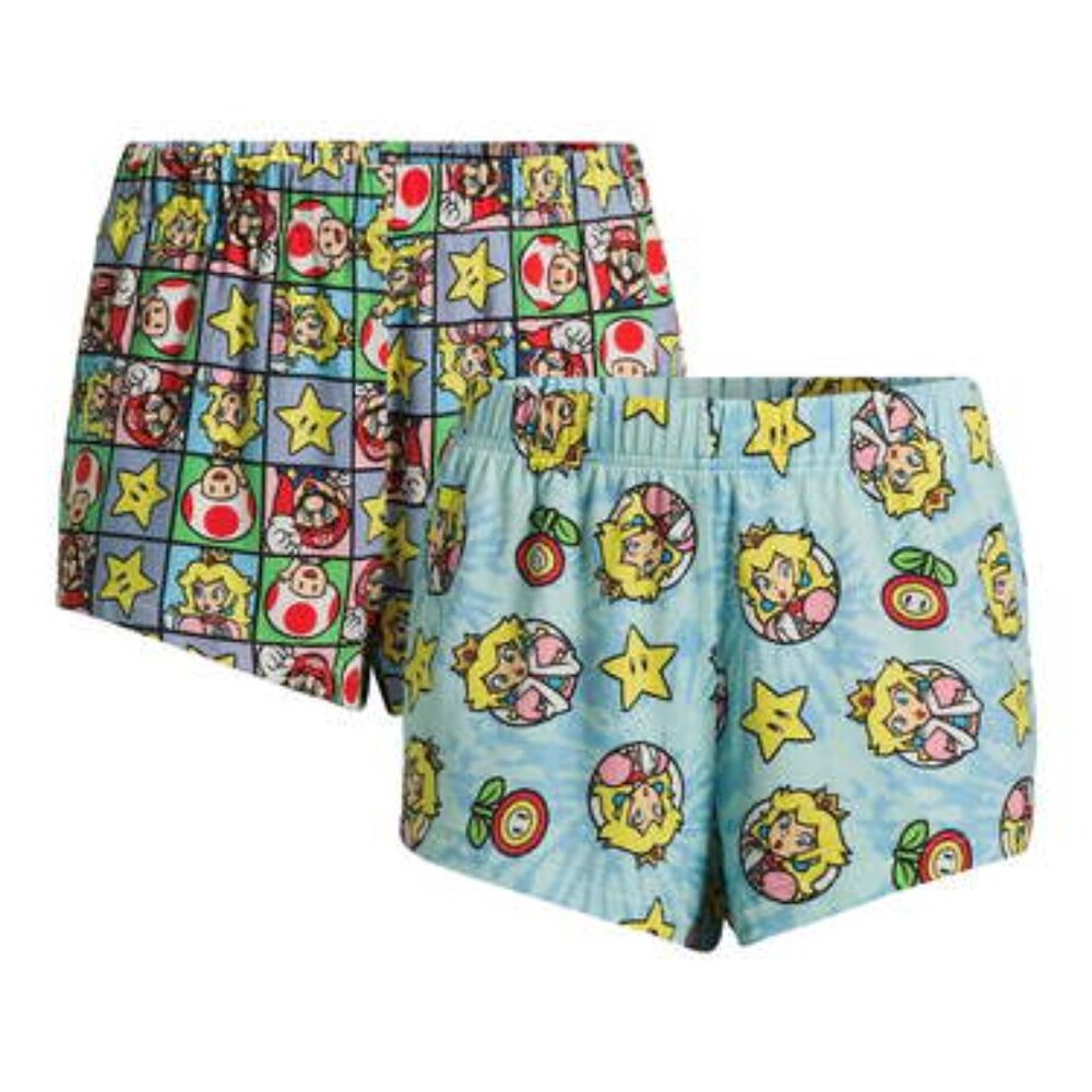 Nintendo Mario Brothers Women's Print Sleep Shorts, 2-Pack, Size 2X - NWT